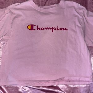Pink Champion Cropped Shirt